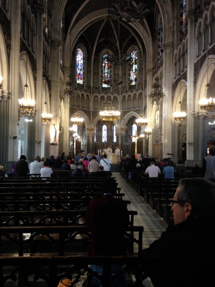 Inside the upper Basilica.